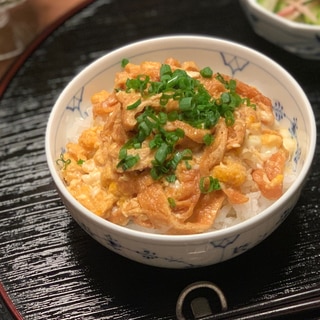 お稲荷さんのお揚げで作る♡衣笠丼